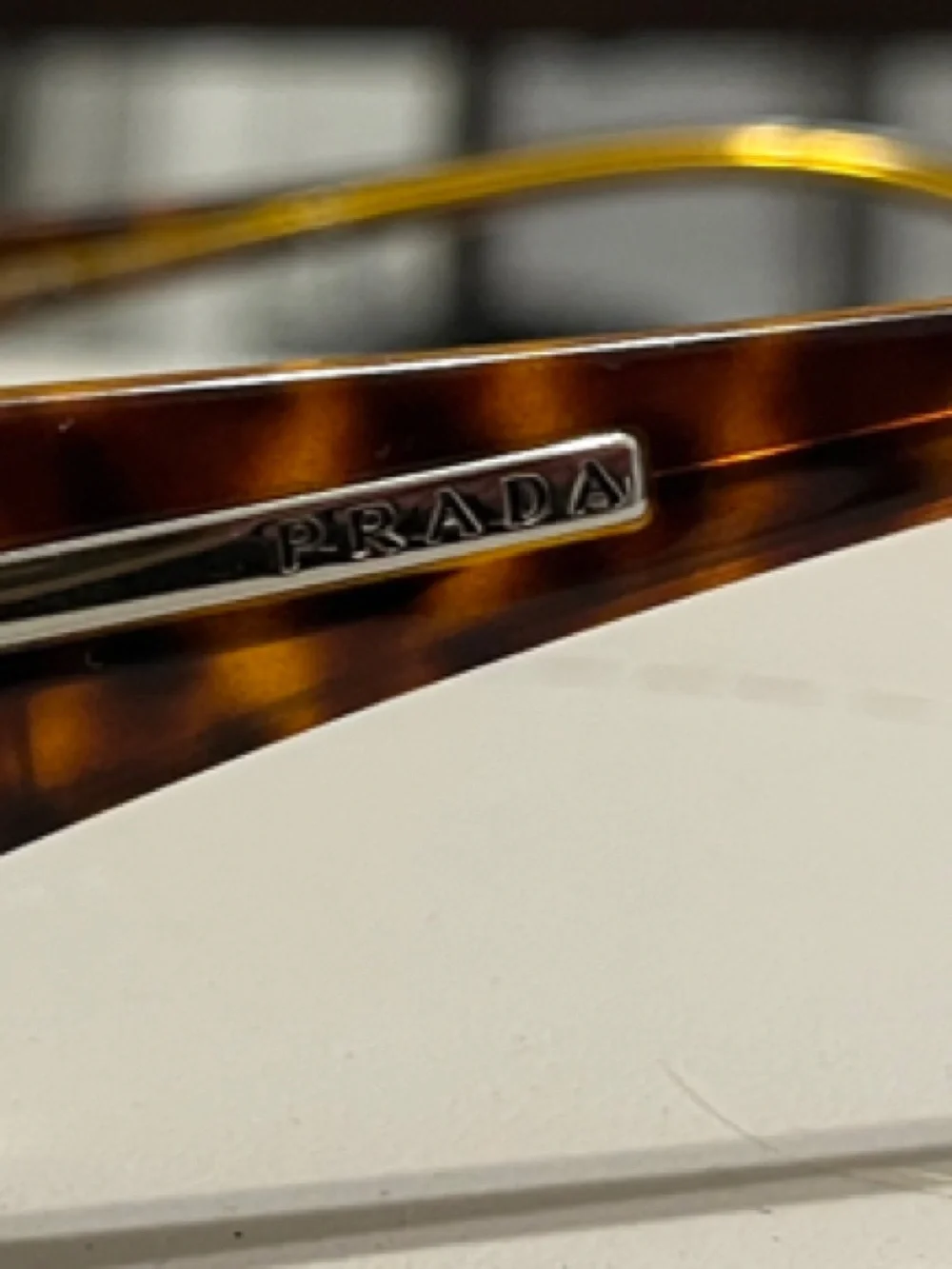 Prada Clear Front with Tortoiseshell Temples Glasses